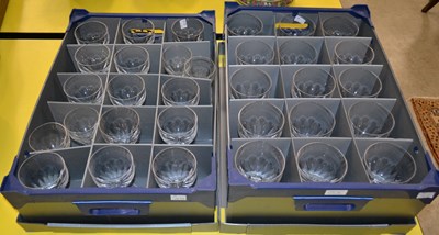 Lot 550A - A quantity of cut glass wine glasses, raised...