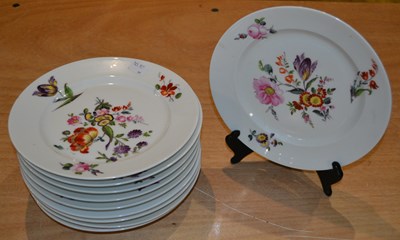 Lot 549A - A set of ten 19th century porcelain plates,...