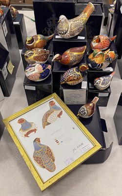 Lot 519 - A collection of ten Royal Crown Derby animal...