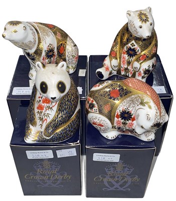 Lot 518 - A collection of four Royal Crown Derby animal...