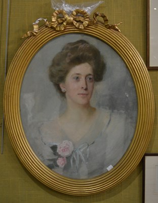 Lot 606 - Florence E. Haig RBA (FL. 1886-1929) 
Portrait...