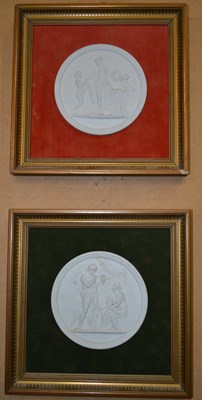 Lot 617 - A pair of Royal Copenhagen Bisque porcelain...