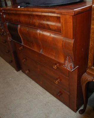 Lot 601 - A 19th century mahogany Scottish chest, the...