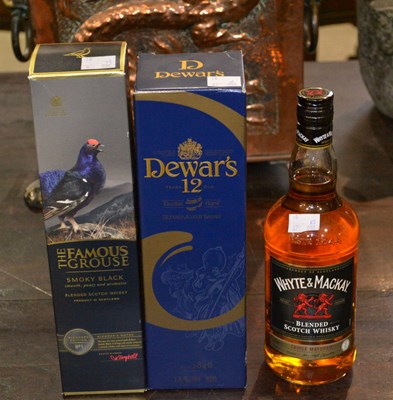 Lot 490 - Three whiskies including The Famous Grouse...