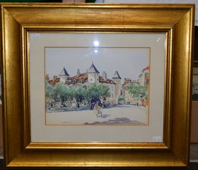 Lot 643 - Nicol Laidlaw (1886 - 1929) 
Street scene with...