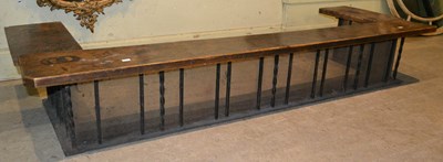 Lot 837 - A 19th century metal and rustic oak topped...