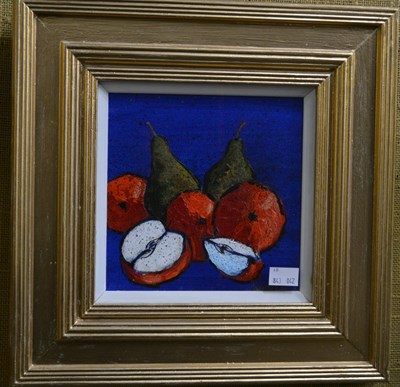 Lot 656 - Jane Duckfield Apples and Pears oil on canvas,...