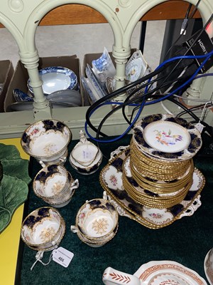 Lot 466 - A part Coalport tea service hand painted with...