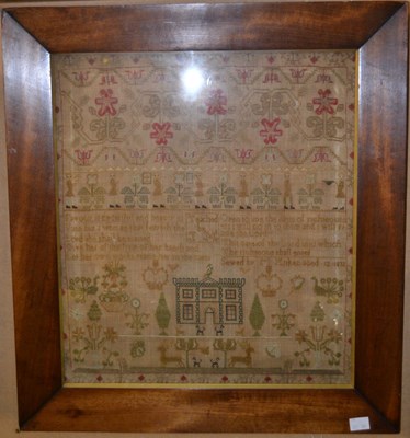 Lot 668 - A 19th century needlework sampler by M. Aitken,...