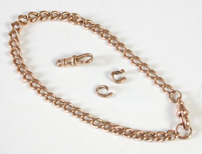 Lot 157 - A 9ct rose gold bracelet, 11.3g.