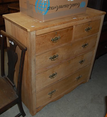 Lot 759 - A late 19th / early 20th century pine chest of...