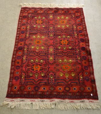 Lot 870 - A Persian rug, 20th century, the rectangular...