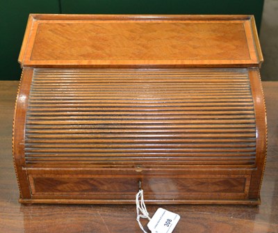 Lot 308 - A 19th century/ later roll top desk tidy with...