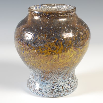 Lot 2 - A rare early Monart glass vase, shape C, with...