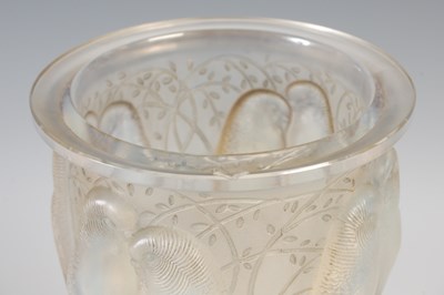 Lot 5 - Ceylan, a Lalique opalescent glass vase, wheel...