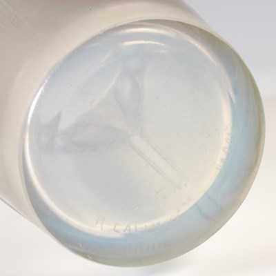 Lot 5 - Ceylan, a Lalique opalescent glass vase, wheel...