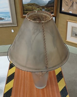 Lot 5 - Ceylan, a Lalique opalescent glass vase, wheel...