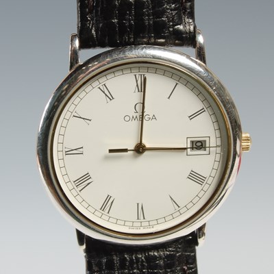 Lot 7 - A gentleman's stainless steel Omega De Ville...