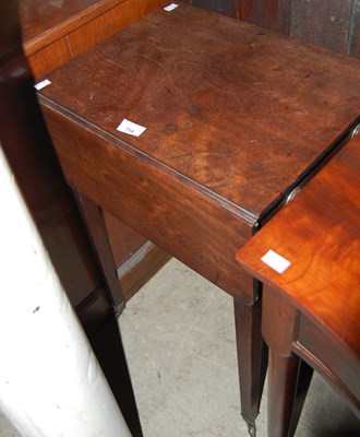 Lot 764 - A George III mahogany work table on small...
