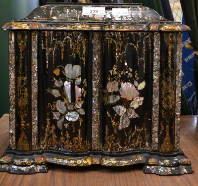 Lot 339 - A 19th century papier mache and mother of...
