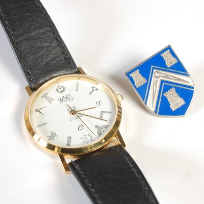 Lot 18 - Uno, a gentleman's gold plated and stainless...