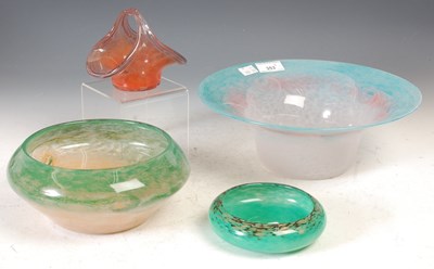 Lot 353 - A blue and pink Vasart glass bowl, 10.5cm high...