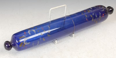 Lot 360 - A 19th century Bristol blue glass sailor's...