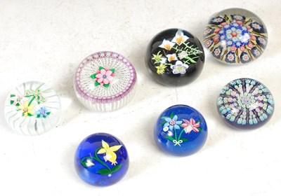 Lot 361 - A group of seven Scottish glass paperweights,...