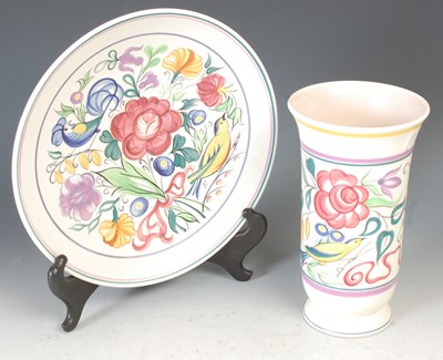 Lot 364 - After Truda Carter for Poole Pottery, a plate...