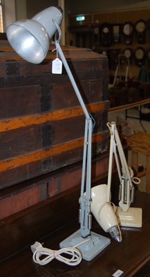 Lot 732 - Two Anglepoise lamps, one cream the other duck-...