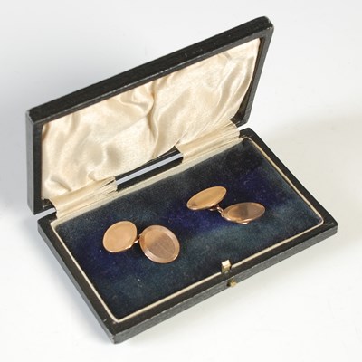 Lot 52 - A pair of early 20th century gentleman's 9ct...