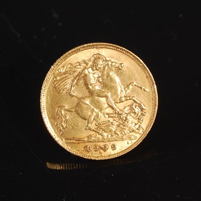 Lot 66 - An Edward VII gold half sovereign, dated 1909.