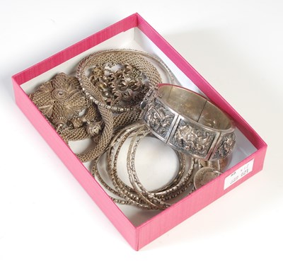 Lot 76 - A group of Eastern white metal jewellery, to...