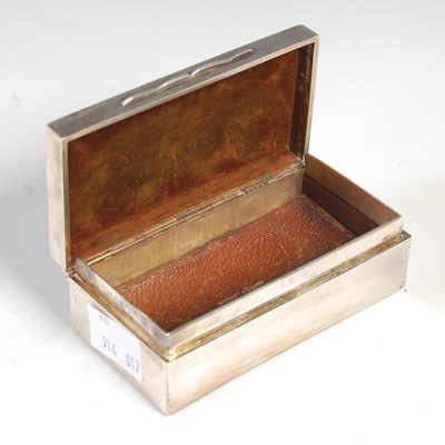 Lot 94 - An Edwardian silver rectangular shaped...