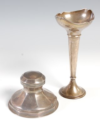 Lot 97 - A Birmingham silver bud vase, loaded; together...