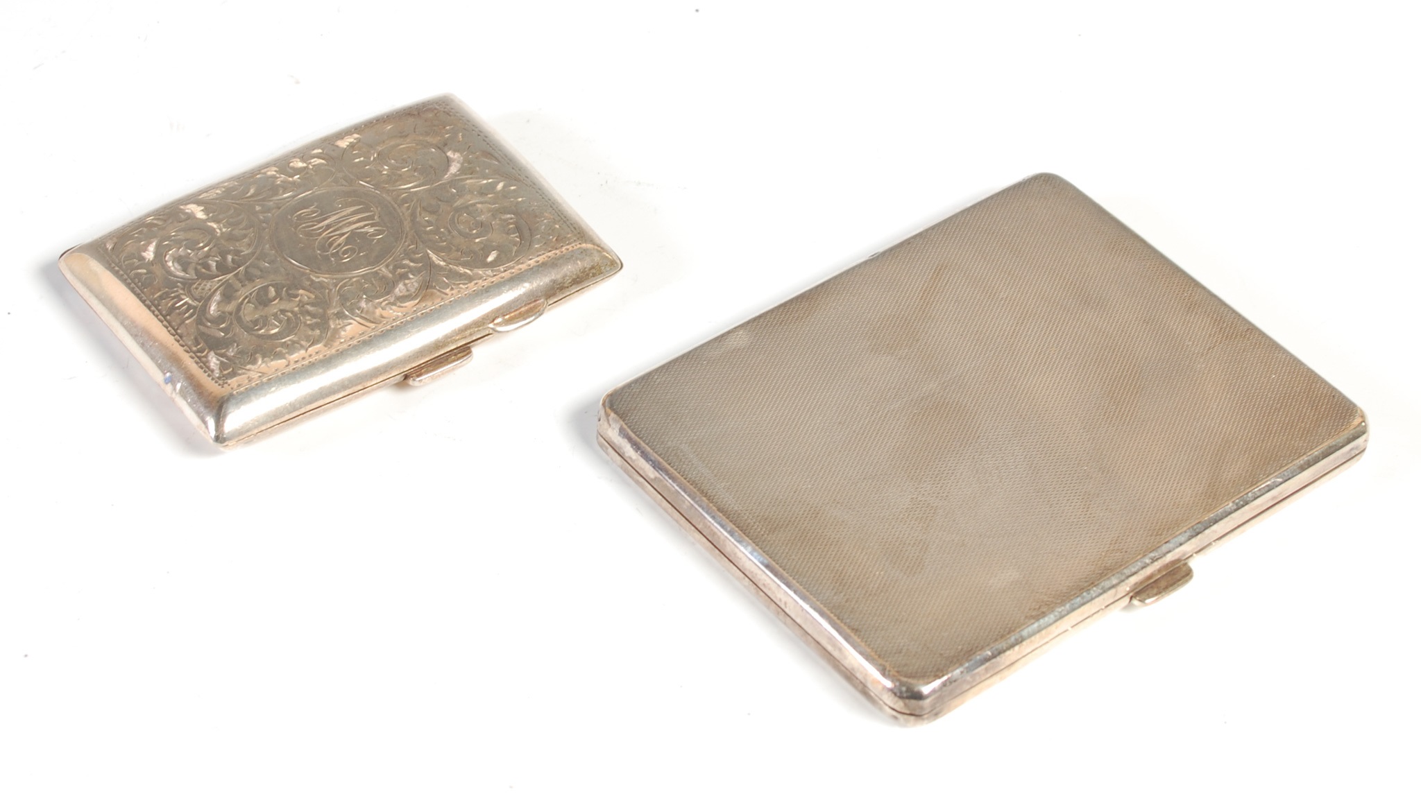 Lot 98 - A Birmingham silver cigarette case with