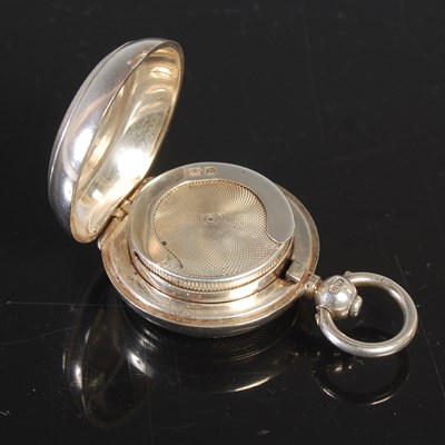 Lot 100 - A Birmingham silver sovereign holder with...