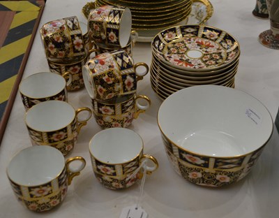 Lot 365 - A Royal Crown Derby Imari pattern part tea...
