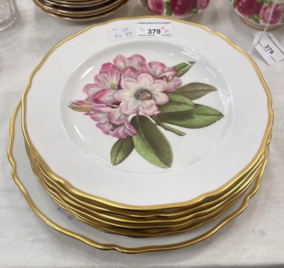 Lot 379 - A set of eight Spode 'Rhododendrons' ceramic...