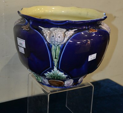Lot 415 - A 19th century ceramic jardiniere in the Art...