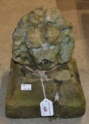 Lot 420 - A 19th century carved stone garden ornament...