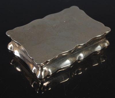Lot 107 - A Birmingham silver rectangular snuff box of...