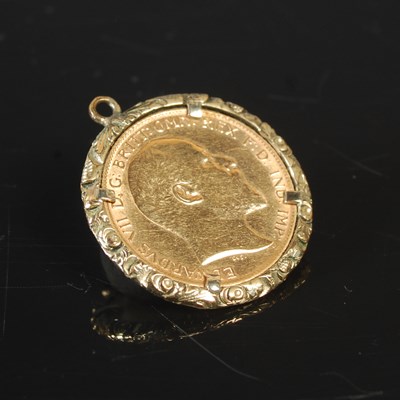 Lot 148 - An Edward VII gold half sovereign, dated 1910,...
