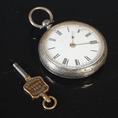 Lot 149 - A Birmingham silver cased open faced pocket...