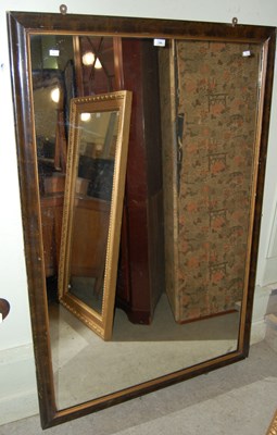 Lot 794 - A large mahogany and gilt rectangular wall mirror
