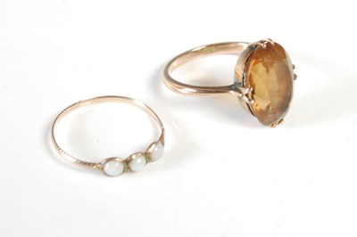 Lot 194 - Two rings, to include a yellow metal single...