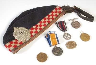 Lot 215 - A World War I interest, two pairs of Great War...