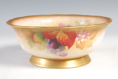 Lot 236 - A Royal Worcester hand painted porcelain bowl,...