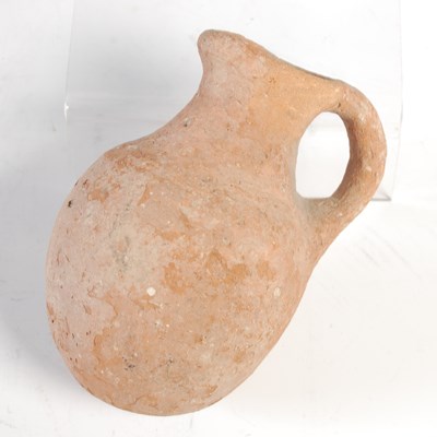 Lot 239 - A small terracotta pottery jug/ miniature...