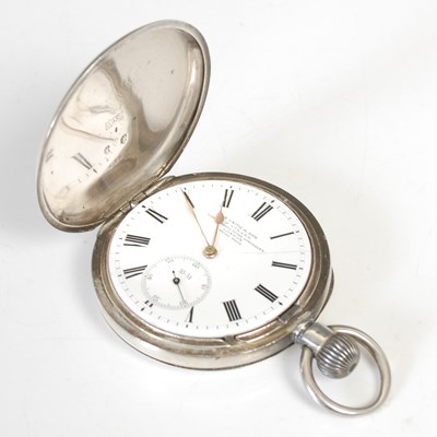 Lot 284 - Boer War interest, a Continental silver hunter...